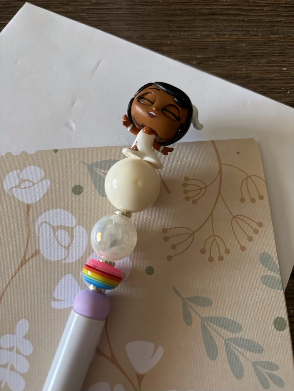 Disney Doorables: The Princess and The Frog: Princess Tiana handmade beaded pen